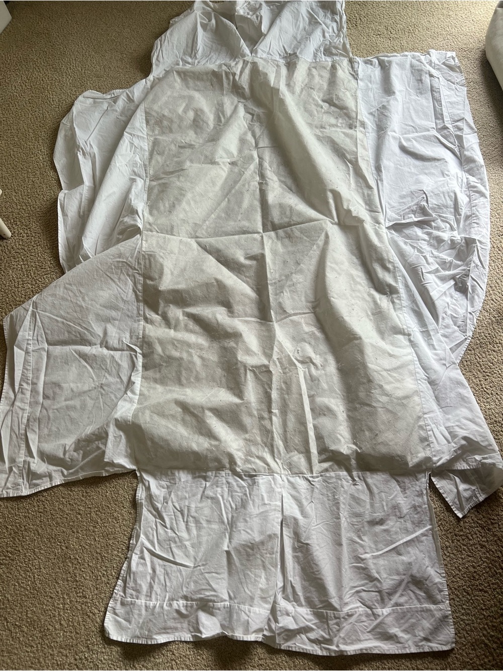 White Cotton Button-Up Shirt or Shirt Panels